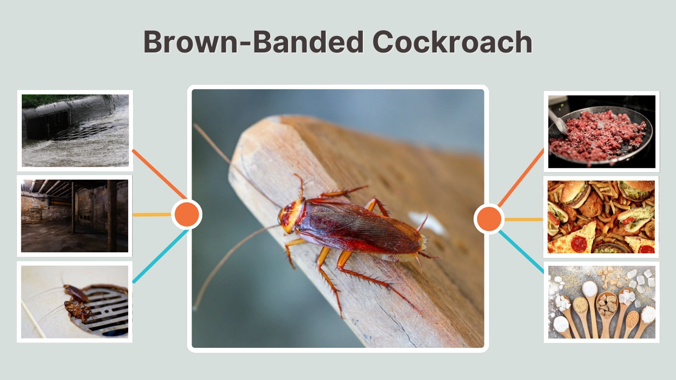 Brown-Banded Cockroach: Identification, Size, Diet, Life Cycle