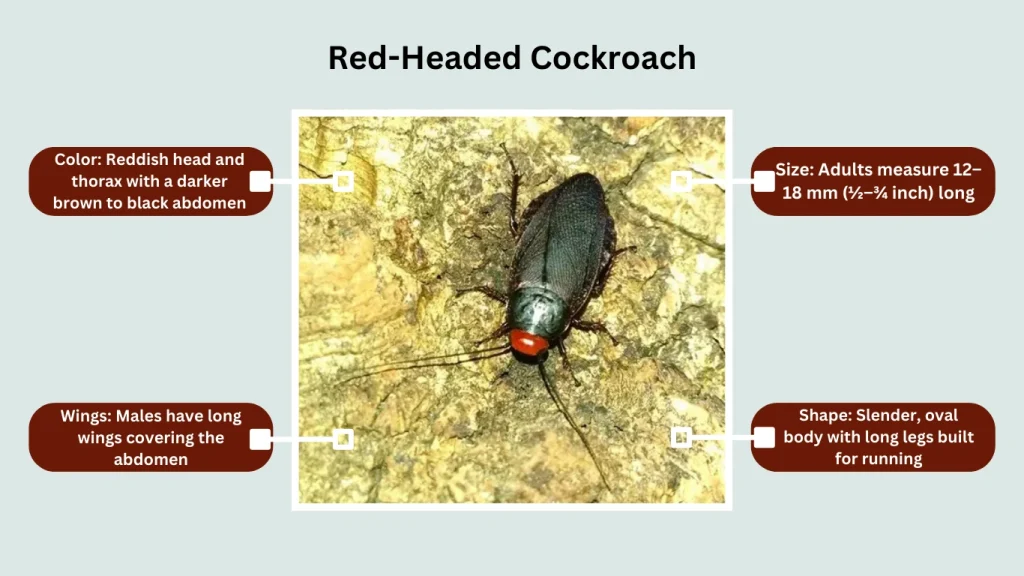 Red-Headed Cockroach