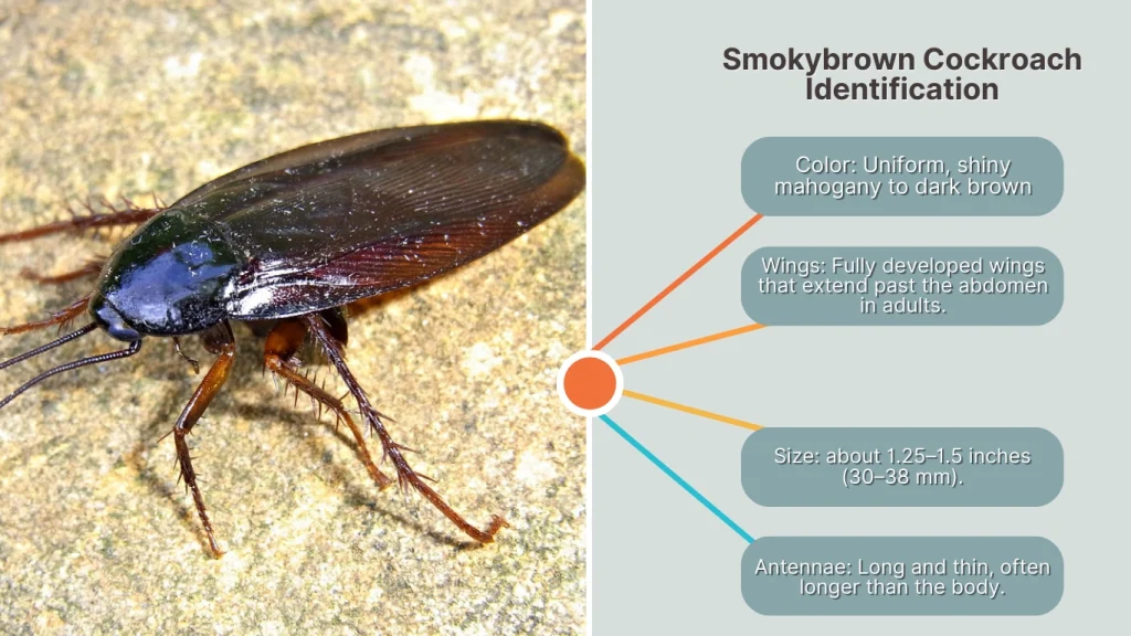 Smokybrown Cockroach Identification