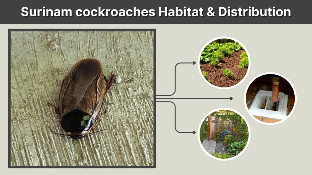 Surinam cockroaches Habitat & Distribution