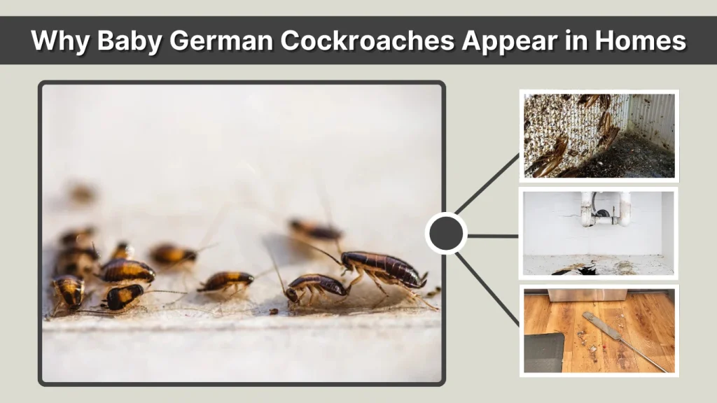 Why Baby German Cockroaches Appear in Homes