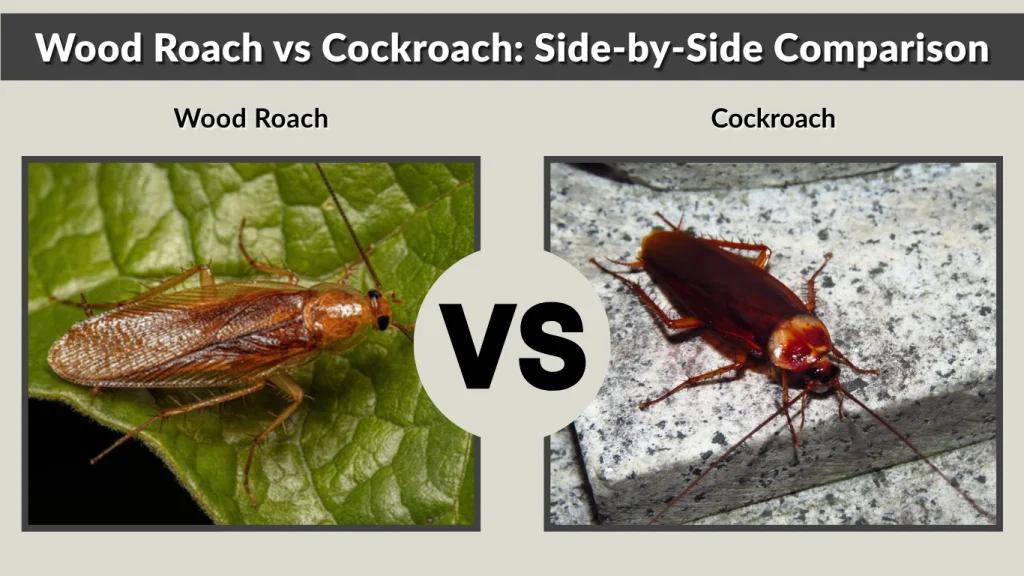 Wood Roach vs Cockroach Side-by-Side Comparison